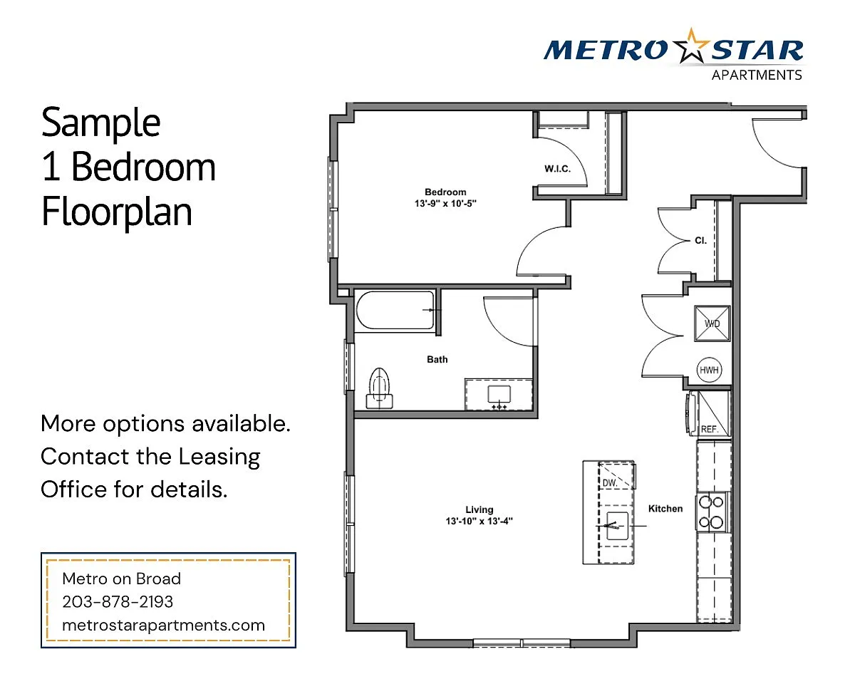 Floor plan One Bed One Bath
