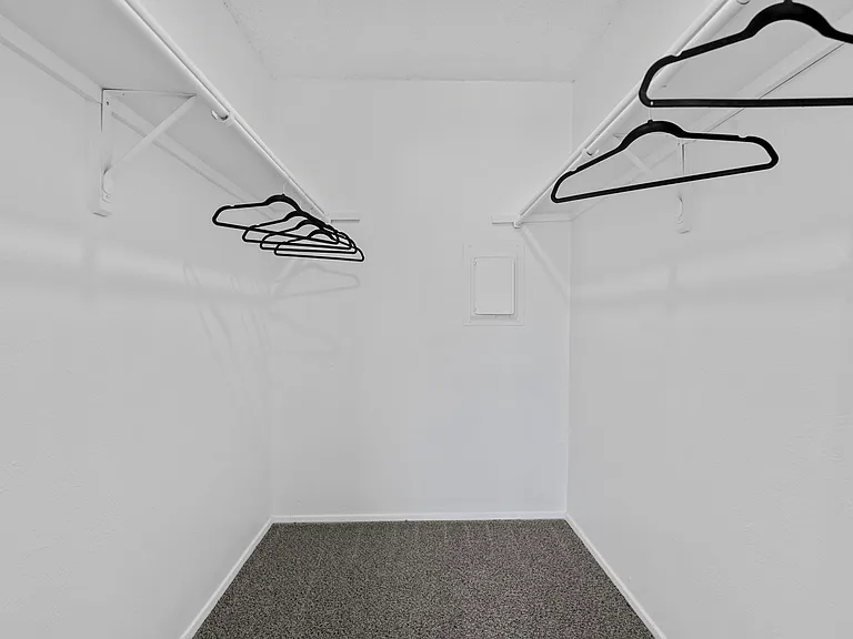 Spacious closets and storage space