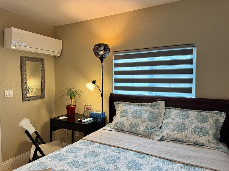 Queen-size Bed and Split Aircon