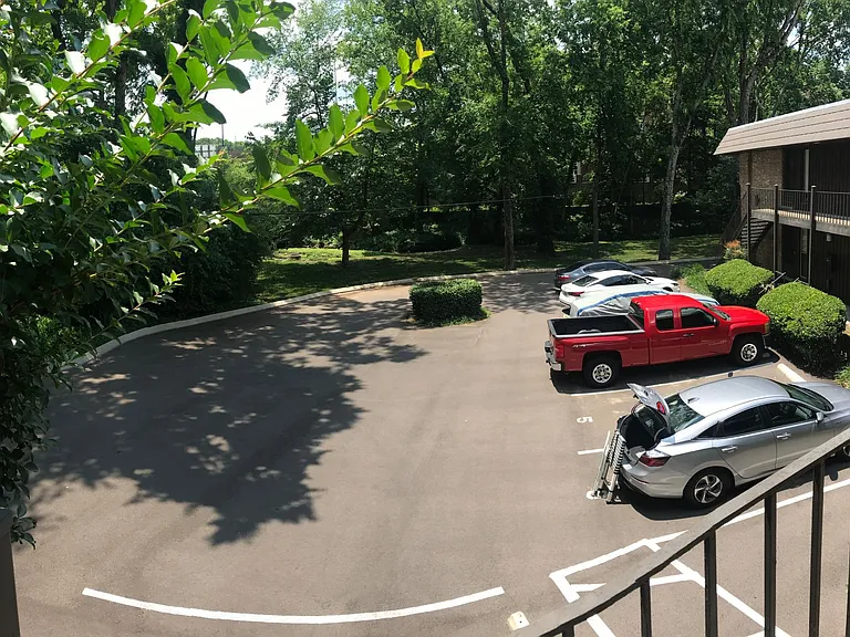 Reserved parking space steps away from your front door.