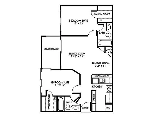 Floor plan 2 Bedroom