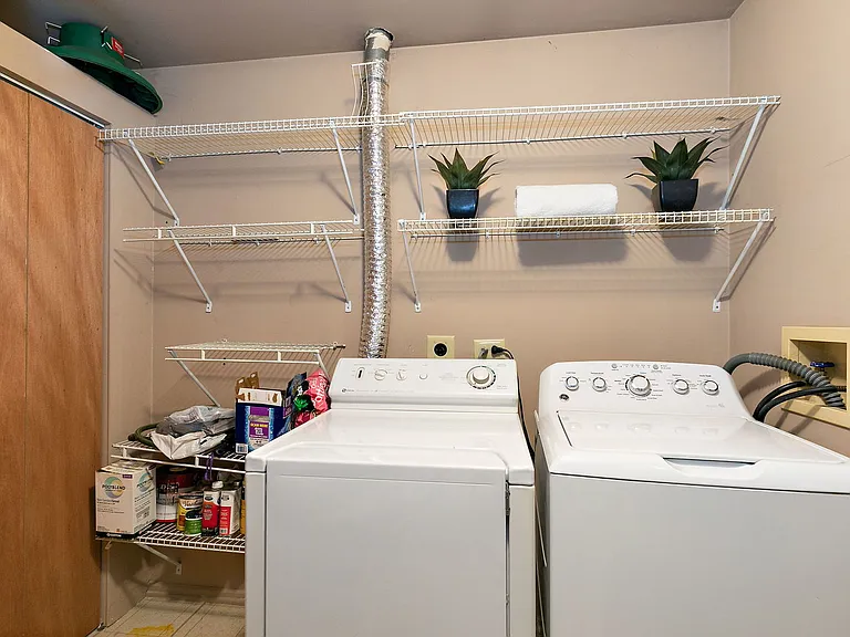 In unit washer and dryer in spacious laundry room