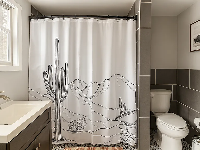 Bright, clean, and functional_this full bathroom is stocked and ready for your stay.