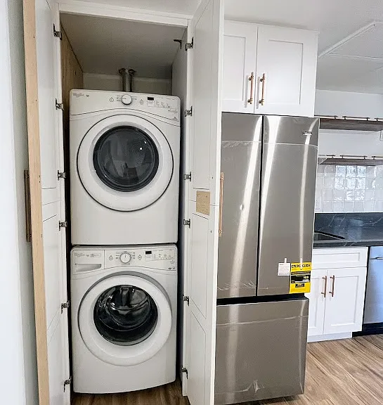 Washer and dryer.