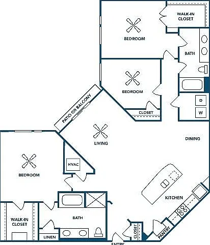 3 Bedroom | 2 Bath | 1612 SF 3 Bedroom | 2 Bath | 1612 SF