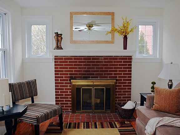 Wood burning fireplace