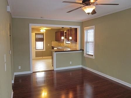 living room looking into kitchen