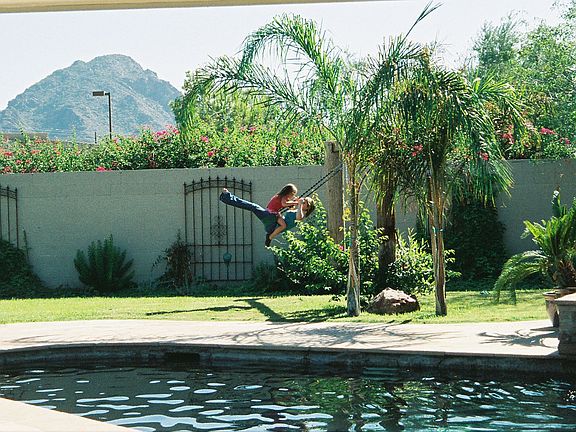 pool and view from backyard