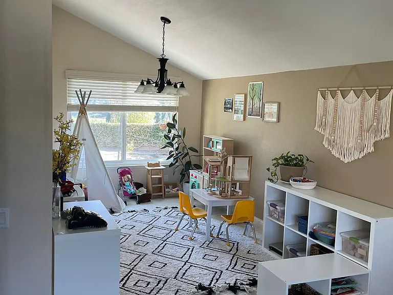 Formal Dining Room converted to play area