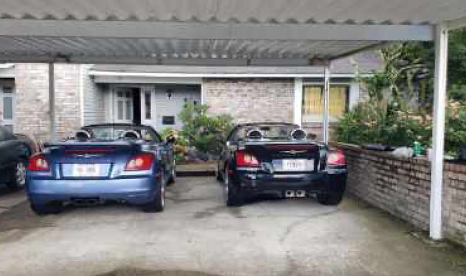 Two bay designated parking. 