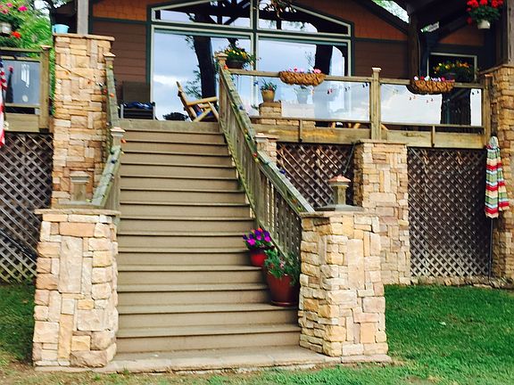Cover deck with gas fire pit