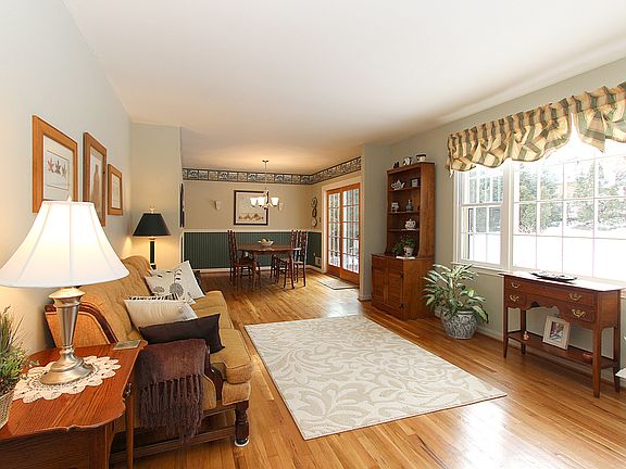 Living room with hardwoods