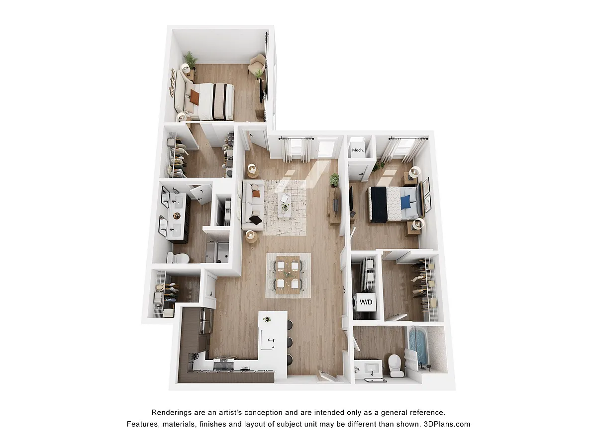 Floor plan 2 Bedroom D6