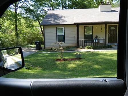 landscaped front yard