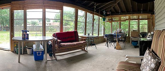 Large enclosed patio