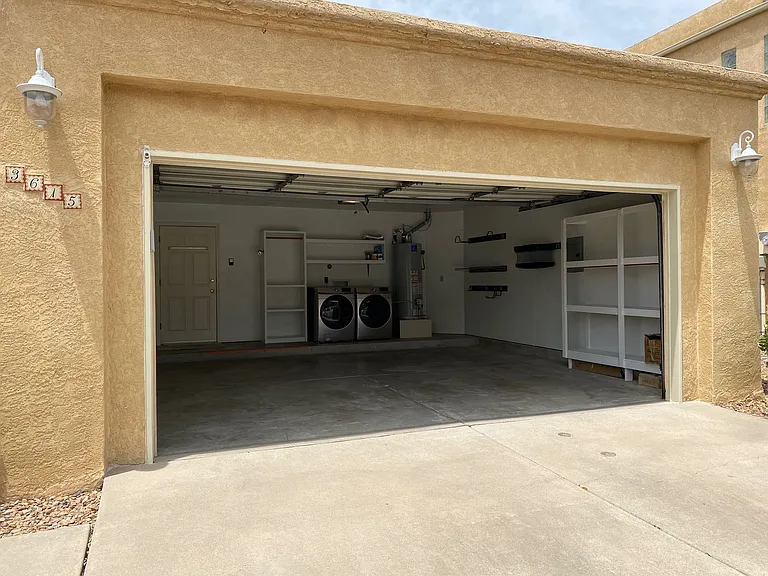 2-car garage with washer/dryer units