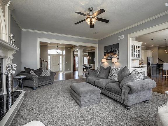Great room opens to kitchen