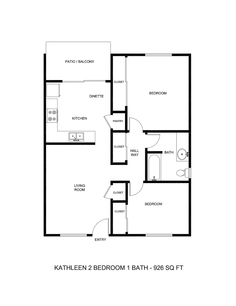 Floor plan Kathleen 2BR