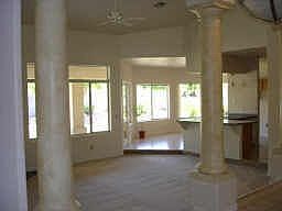Family room opens to kitchen