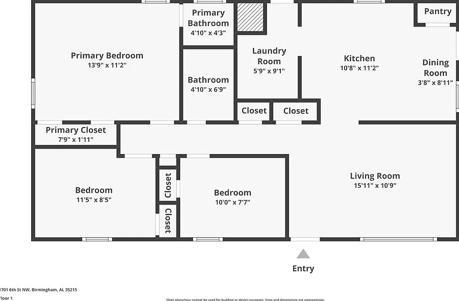 3 bed, 1.5 bath, 1008 sqft, $1,205 — Photo 2