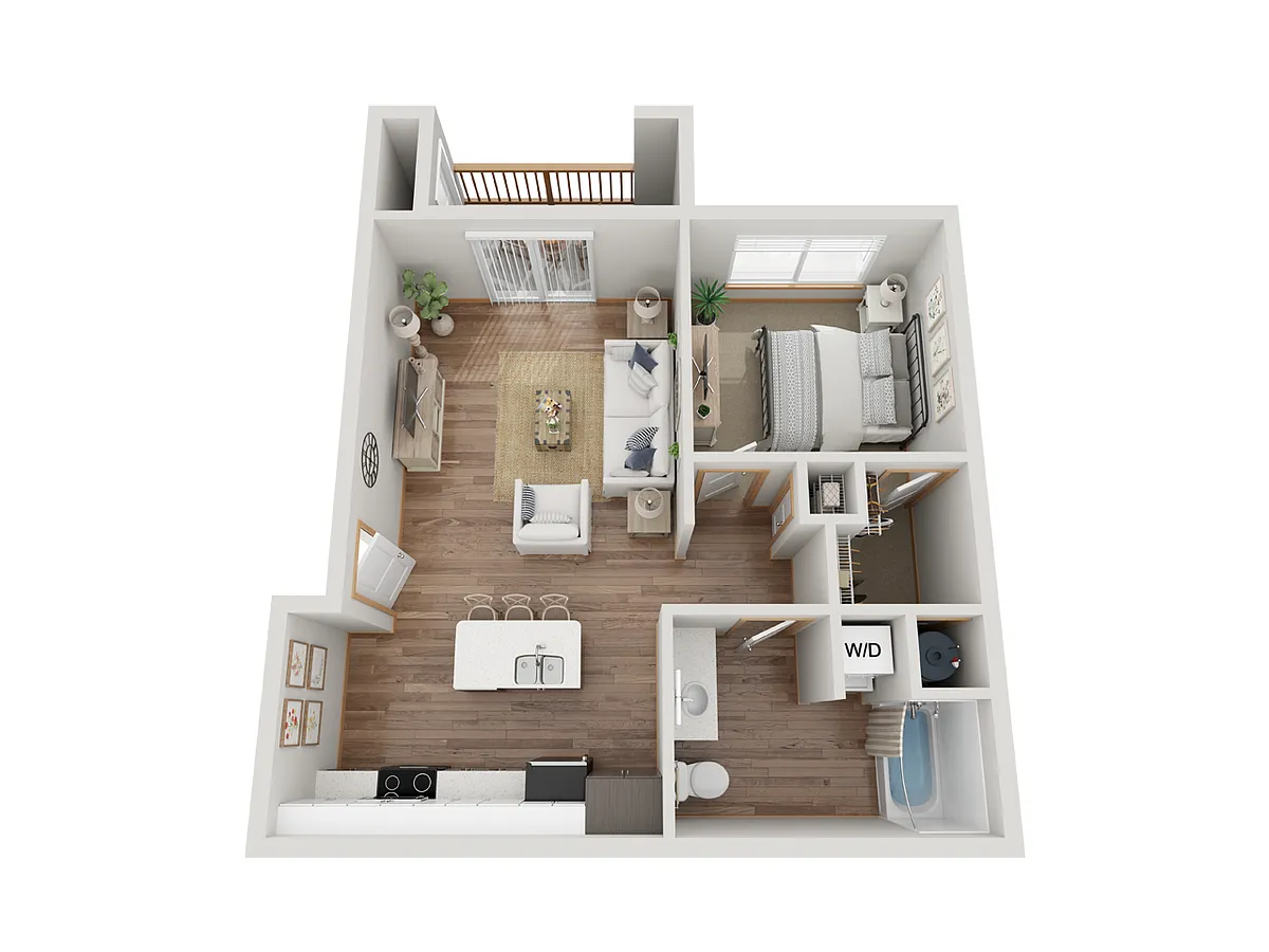 Floor plan Small One Bedroom