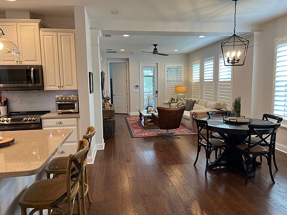 Open dining and living room.