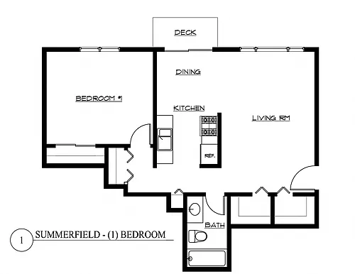 Floor plan One Bedroom A