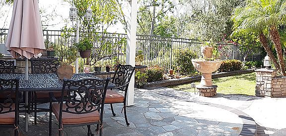 Side view from patio. 