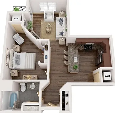 Floor Plan A3 | Elan | Apartments in Fitchburg, WI Floor Plan A3 | Elan | Apartments in Fitchburg, WI