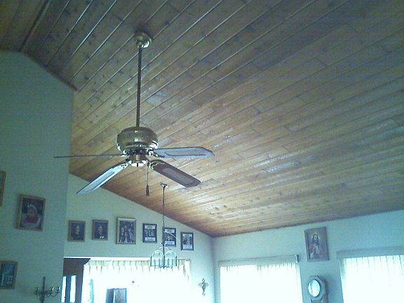 Vaulted living room ceiling