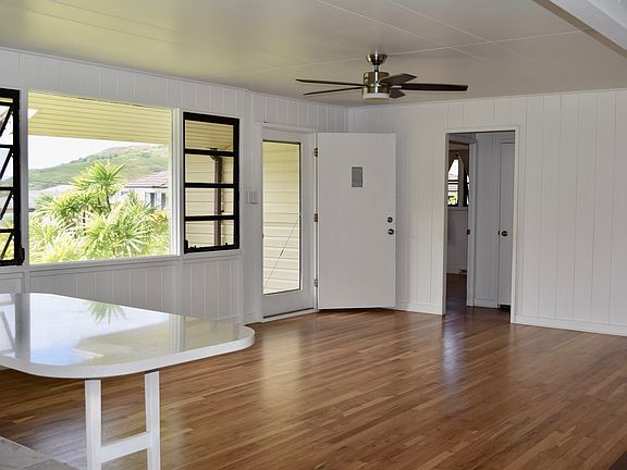 Open kitchen to living area