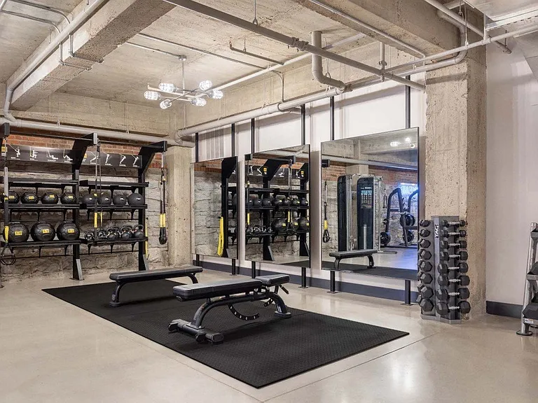 Crossfit-style Gym with Punch/Speed bags and Pelotons