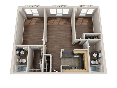 Floor plan 2 Bed A
