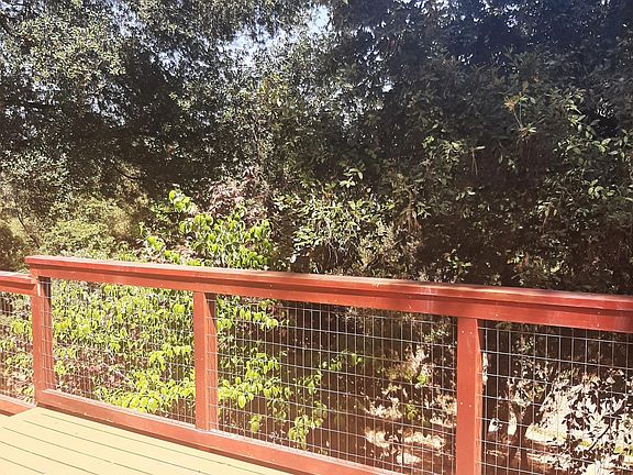 Deck facing backyard and gardens