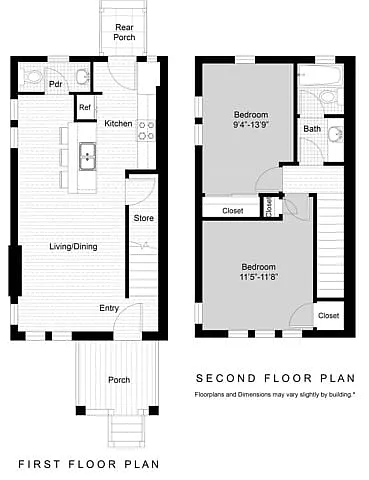 Floor plan 2-Bed TH