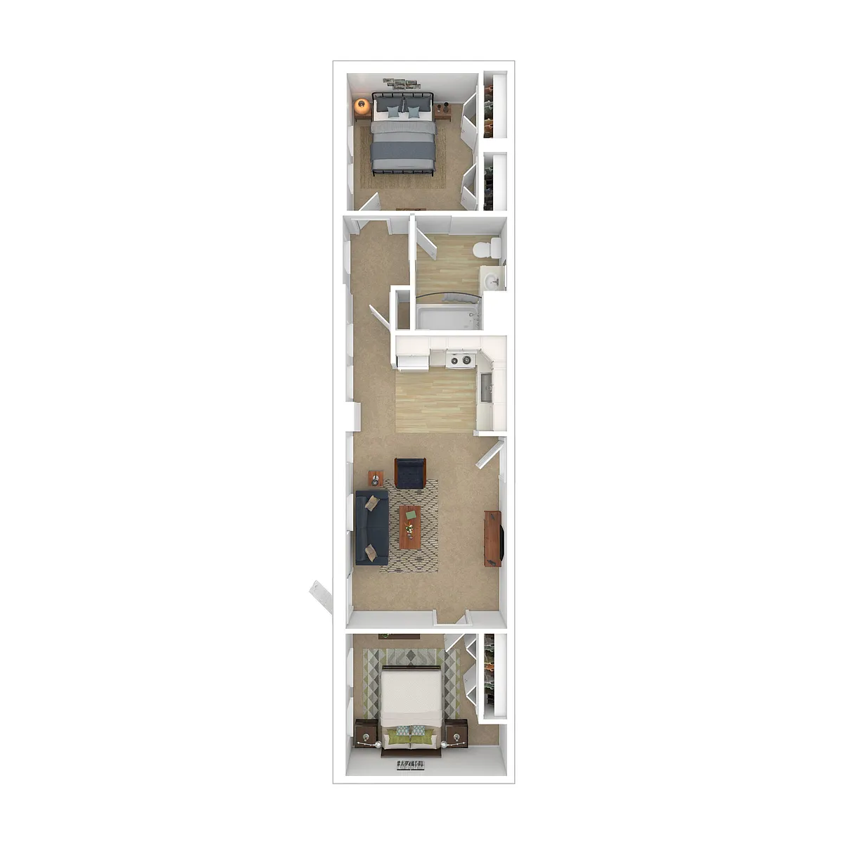 Floor plan 2 Bedroom 1 Bathroom Accessible