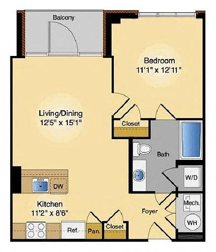 Floor plan 1E