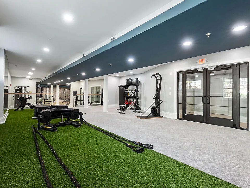 Train on the turf track, designed for functional workouts and agility training.