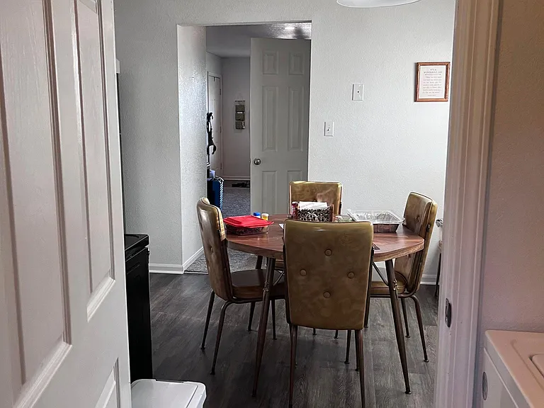 View of kitchen from utility room