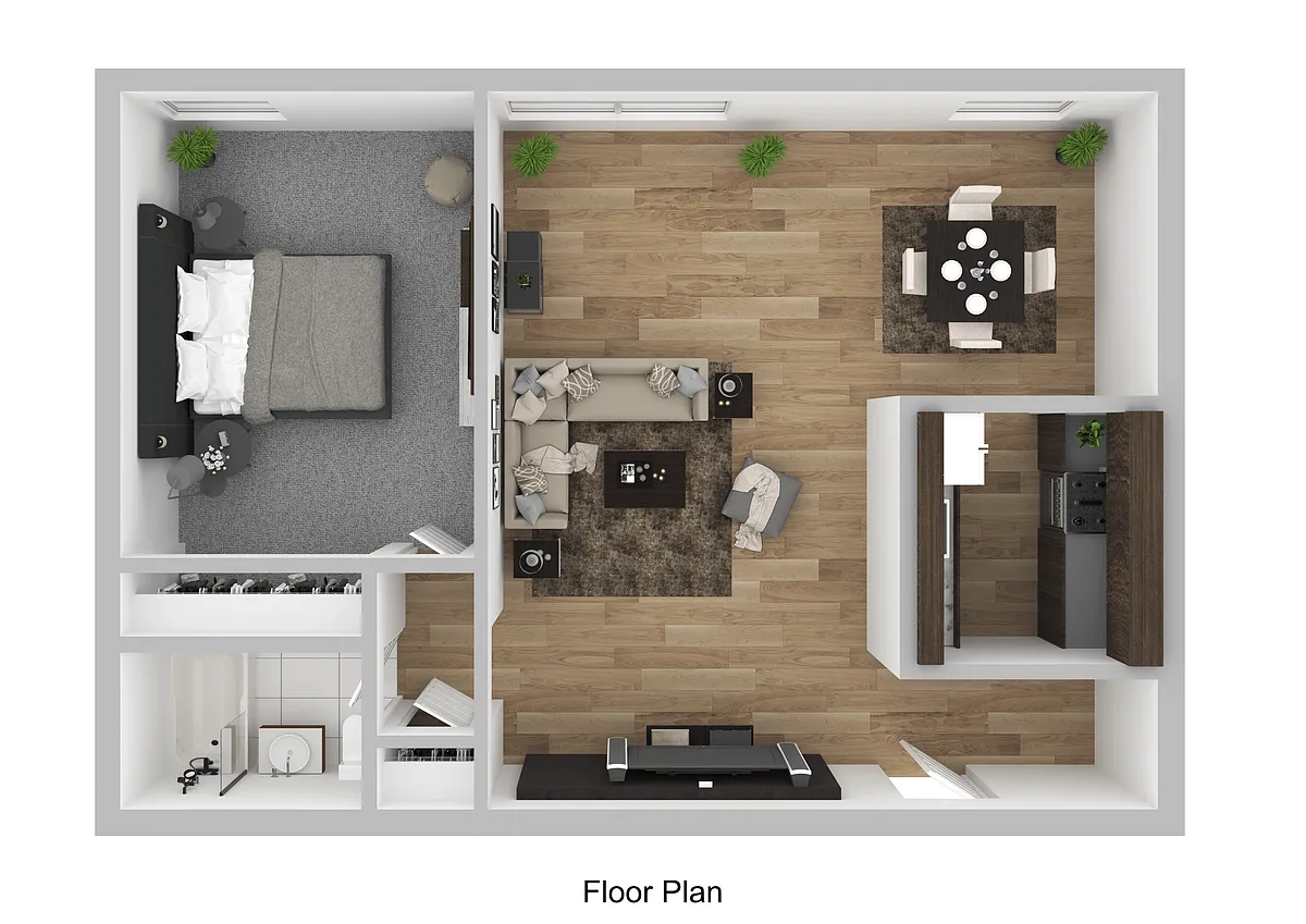 Floor plan 1 Bedroom Deluxe