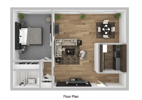 Floor plan 1 Bedroom Deluxe
