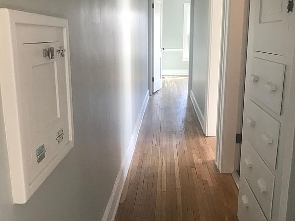 Upstairs hall. Built-in storage.