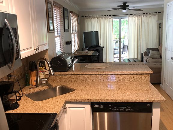 Kitchen into living room