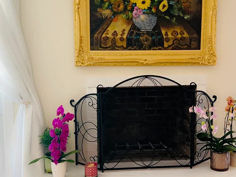 Cozy Fireplace is gas and electric