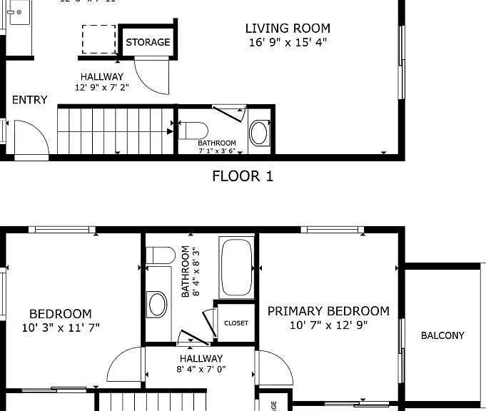2 Bed Floorplan 2 Bed Floorplan