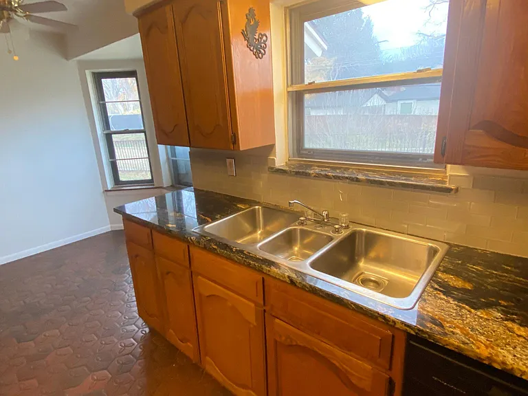 Kitchen looking into breakfast nook