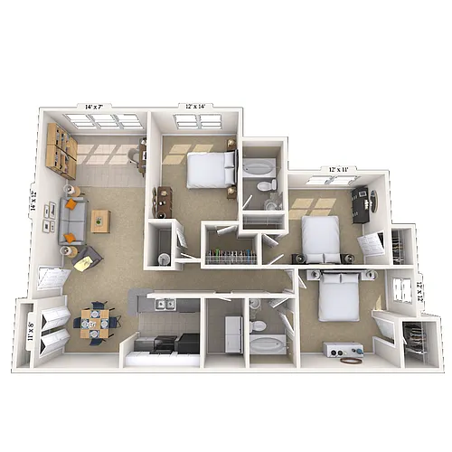 Floor plan 32B