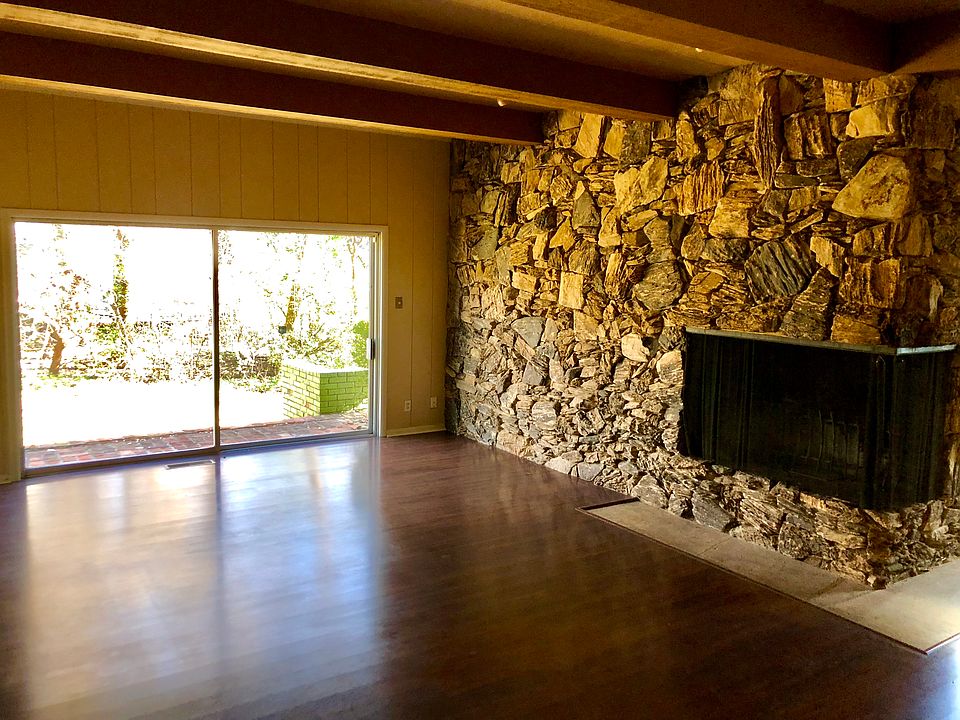 LR/den petrified wood wall