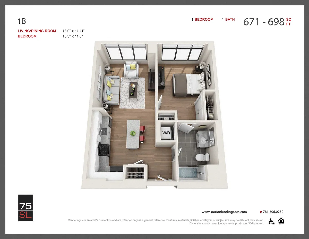 Floor plan 1B