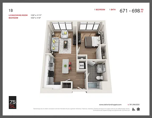 Floor plan 1B